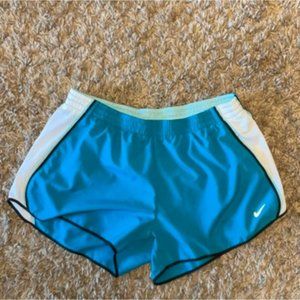 Nike Dry Fit Shorts Teal Aqua and White XL